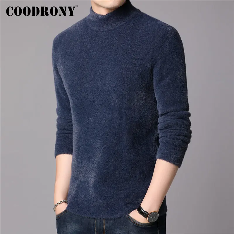 COODRONY Brand Thick Warm Turtleneck Sweaters Winter Sweater Men Casual Pull Homme Soft Cotton Fleece Pullover Men Jersey 91127