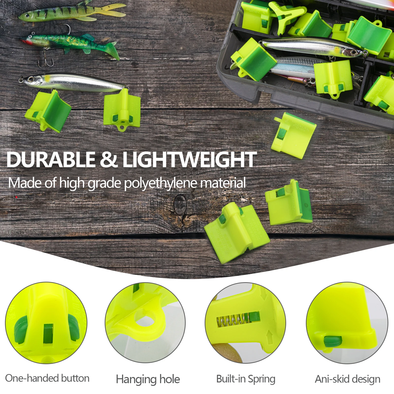 10pcs 낚시를위한 자동 낚시 후크 수호자 트레블 후크 케이스 보닛 후크 커버 케이스 녹색 낚시 액세서리