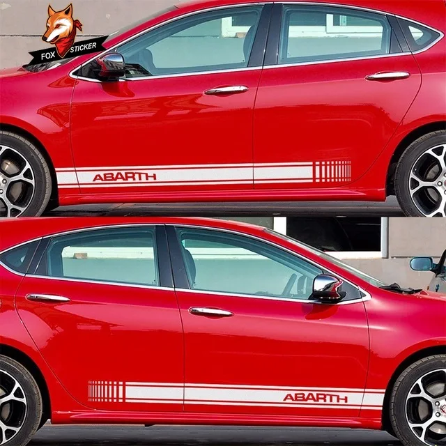 2 шт настраиваемые наклейки для автомобиля для Fiat 500 Grande Punto Bravo Doblo Panda Ducato автомобильные аксессуары для двери наклейки