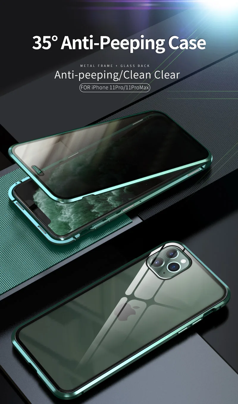 Для samsung galaxy S10plus анти-открытая Магнитная Адсорбция Note 8 9 двухсторонняя S8 9 Plus магнитные анти-открытые металлические чехлы для телефонов