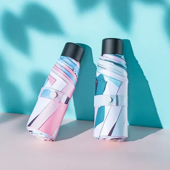 

Ultra light sun umbrella sun protection UV female umbrellas rain and rain dual-use portable folding 50% umbrella students Nylon