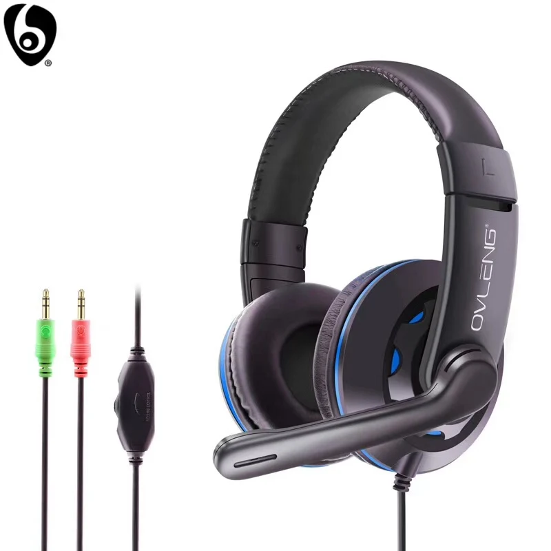 Проводные Игровые наушники OVLENG X5 для киберспорта с микрофоном стерео объемный