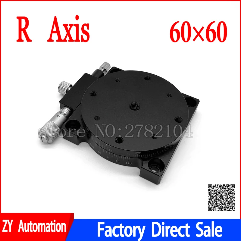 

R Axis 60mm Manual Rotating Platform Sliding stage Precision Bearing Linear Stage Load 29.4N 60mm RS60-L