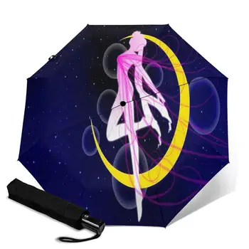 

Sailor Moon creative men's and women's automatic three fold umbrella rainy day colorful fashion umbrella