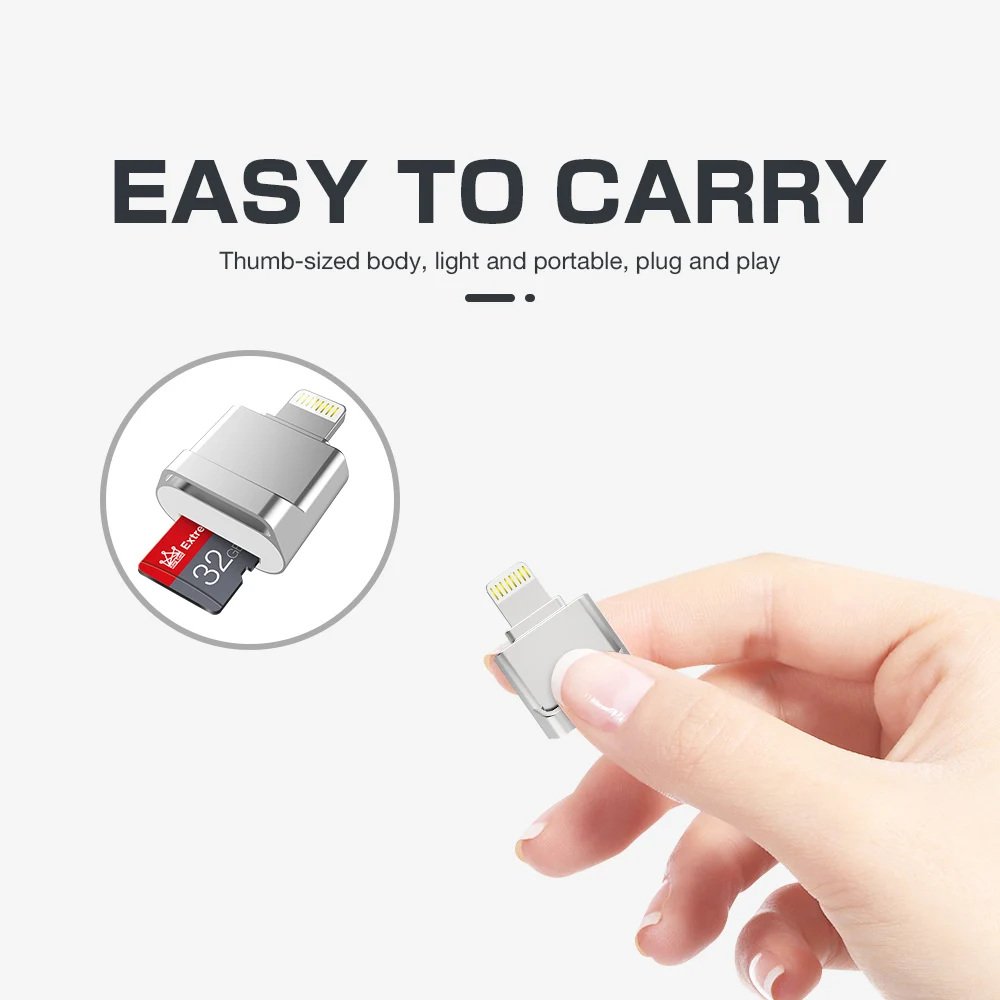 8-256GB Mini Lightning Micro SD Card Reader For iPhone 6 7 8 Plus TF Card Reader Memory Stick For iPad iPod