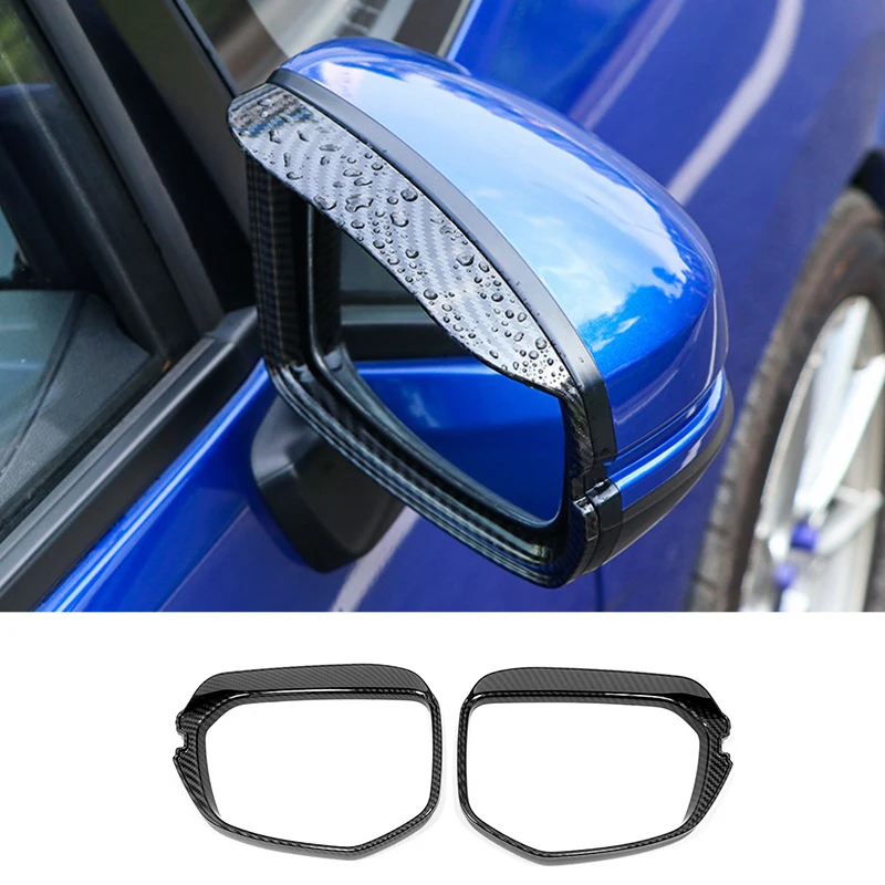 ABS Carbon fiber Car rearview mirror block rain eyebrow frame Cover Trim Accessories For Honda Civic 10th 2016 2017 2018 2pcs | Автомобили