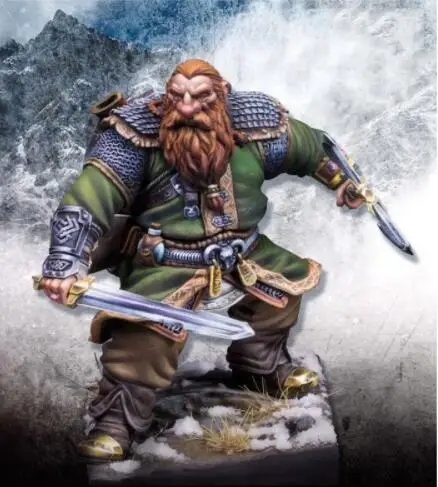 

1/24 Resin Model Building Kit Figure 75mm dwarf