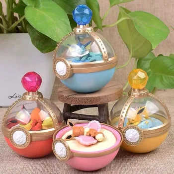 

Pet Elf Set Action Figure 4pc Sleeping Eevee Family Capsule Toy Cute Anime Cartoon Modle Kawaii Kid Toy Figma toys for children