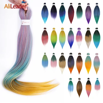 

Alileader 26" Ez Braid Synthetic Extensions Hair 60 Colors Jumbo Crochet Easy Pre-Stretched Braiding Hair Extension 6Pcs/Pack
