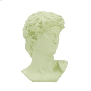 

15cm David Head Portraits Bust Gypsum Statue Michelangelo Buonarroti Firenze Home Decor Resin Art&Craft Sketch Practice M3782