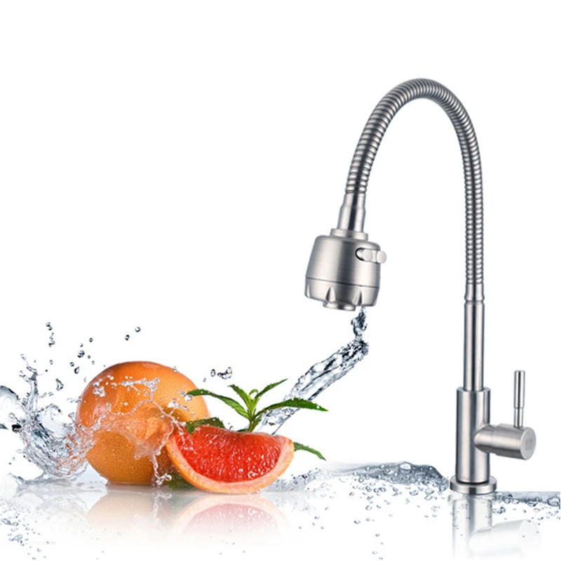 Solid Kitchen Mixer Cold and Hot Flexible Tap Single lever Hole Water Faucet 360° rotation Torneira Cozinha | Обустройство дома
