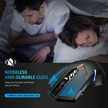 Беспроводная игровая мышь с тихим кликом оптической 2400 dpi для ПК ноутбука офиса DQ-Drop