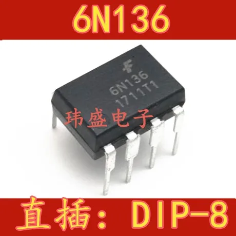 10 шт./лот 6N136 6N136M DIP-8 A6N136 HCPL-6N высокое качество