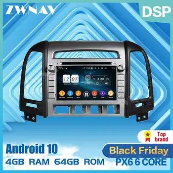 

2 din PX6 IPS screen Android 10.0 Car Multimedia player For Hyundai Santa Fe 2006-2011 car audio radio stereo GPS navi head unit