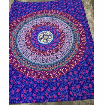 

Sales 2019 popular retro comfort rectangular tapestry India mandala tapestry hippies wall digital printing beach towel sunscreen