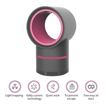 

5W Mosquito Killer Lamp 360 Degree Light Wave Trapping USB Powered Kill The Pest Strong Vortex Technology Pest Control Repellent