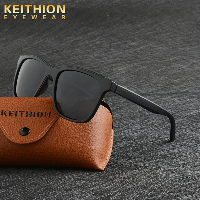 

KEITHION The Driver Polarized Sunglasses Brand Glasses Men Time-honored Styling Shades Square Mirror Sunglass UV400