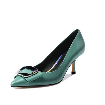 

Thin Heels Fashion Women High Heel Shoes Metal Pointed Toe Girls Party Wedding Shoes Spring Women Pumps High Heels