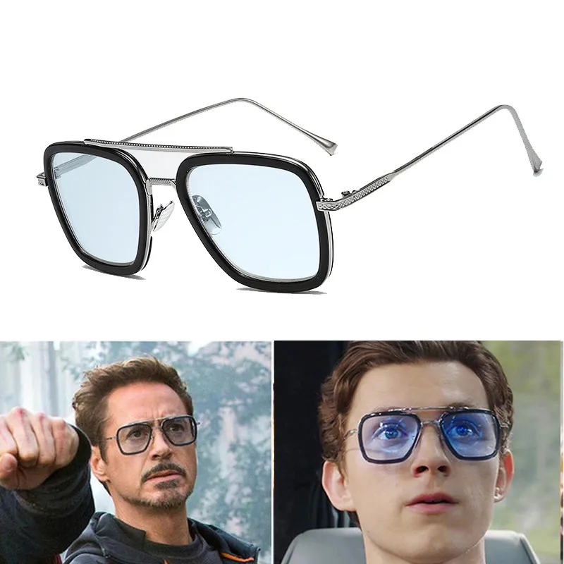 avengers Infinity war tony stark sunglasses men 2019 Iron Man edith Glasses night driving glasses moda oculos de sol masculina
