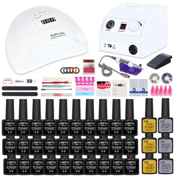 

Nail Manicure Set Nail Kit and nail drying UV LED Nail lamp 35000RPM Nail drill Machine Color Nail Gel Polish Nail Art Tools Set
