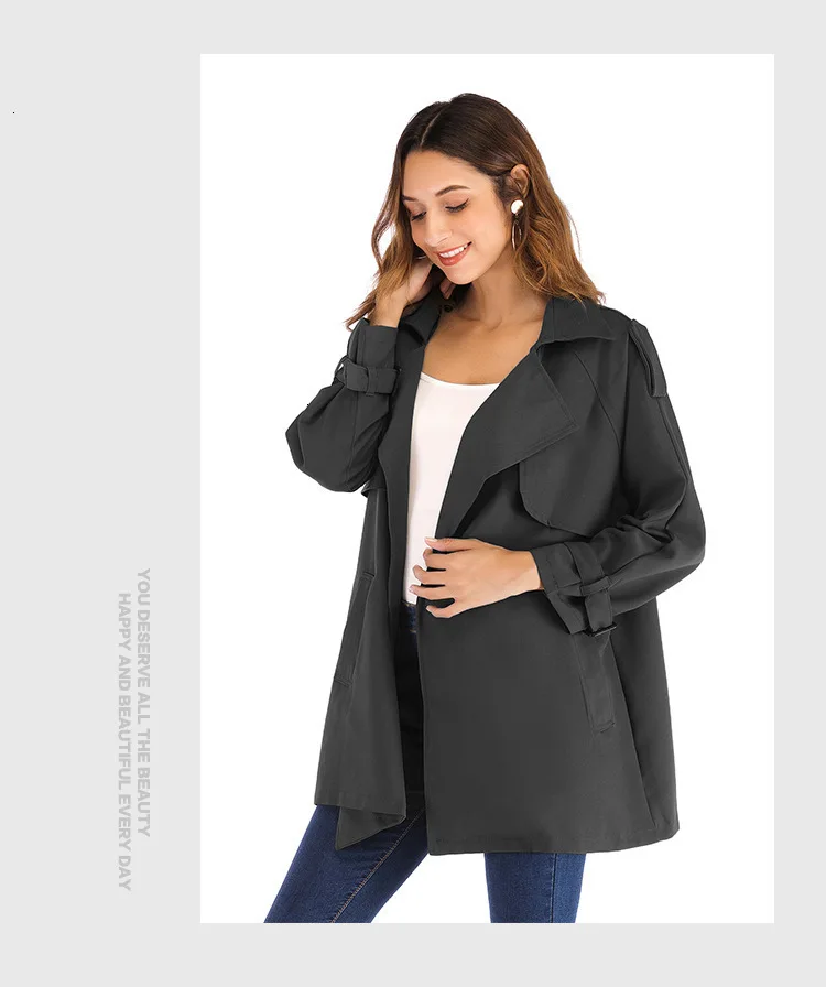Beigerfayl осенний плащ для женщин Mantel Damen, однотонная цветная куртка Corta Vento Feminina, отложной воротник, Монт байан JR1939