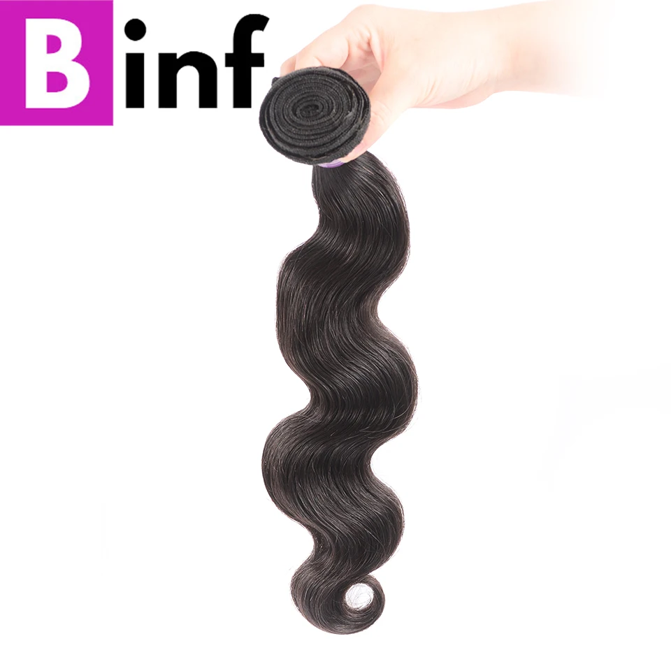 Волосы binf, бразильские волнистые волосы, волнистые, 3/4 пряди, волнистые, человеческие волосы для наращивания, не Реми волосы, натуральный цвет