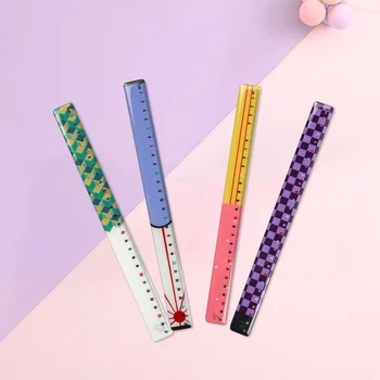 

1Pcs Anime Demon Slayer: Kimetsu No Yaiba Cosplay Ruler Measuring Scale Students Cartoon Measure Ruler Gift For Kids