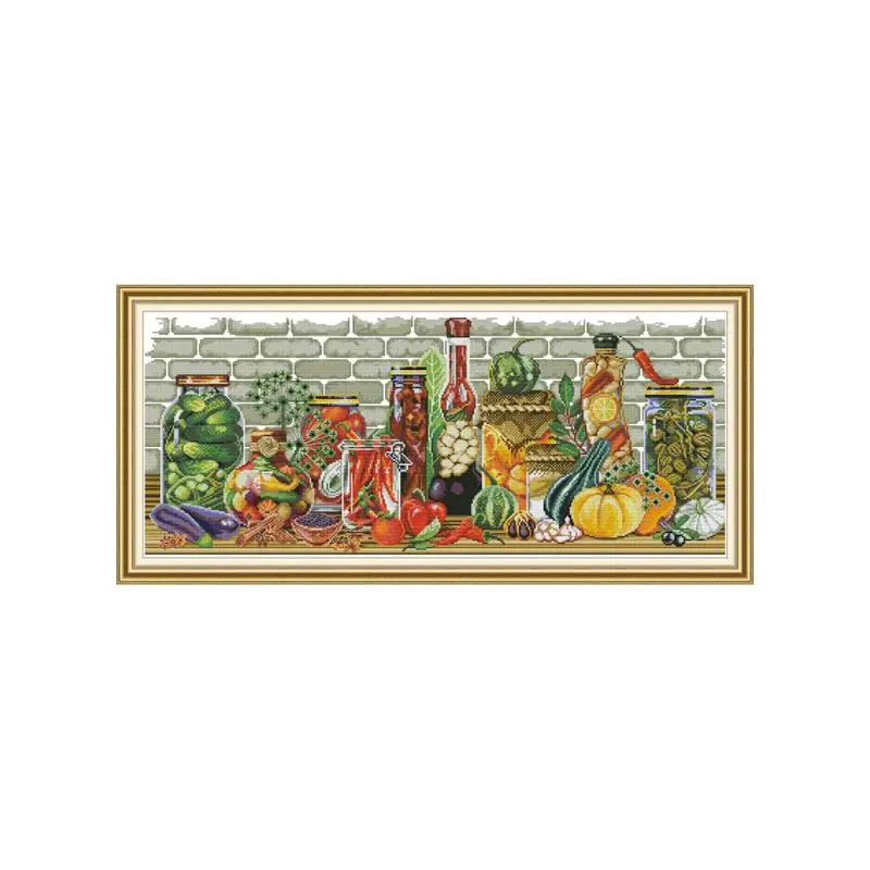 

Vegetables DIY Handmade Needlework Counted 14CT Printed Cross Stitch Embroidery