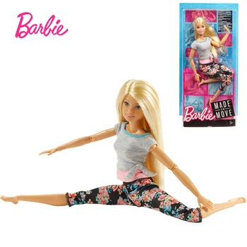 

Original Barbie doll set big box for girls doll set knuckle-moving yoga dance set big box for girls princess playing house FTG80