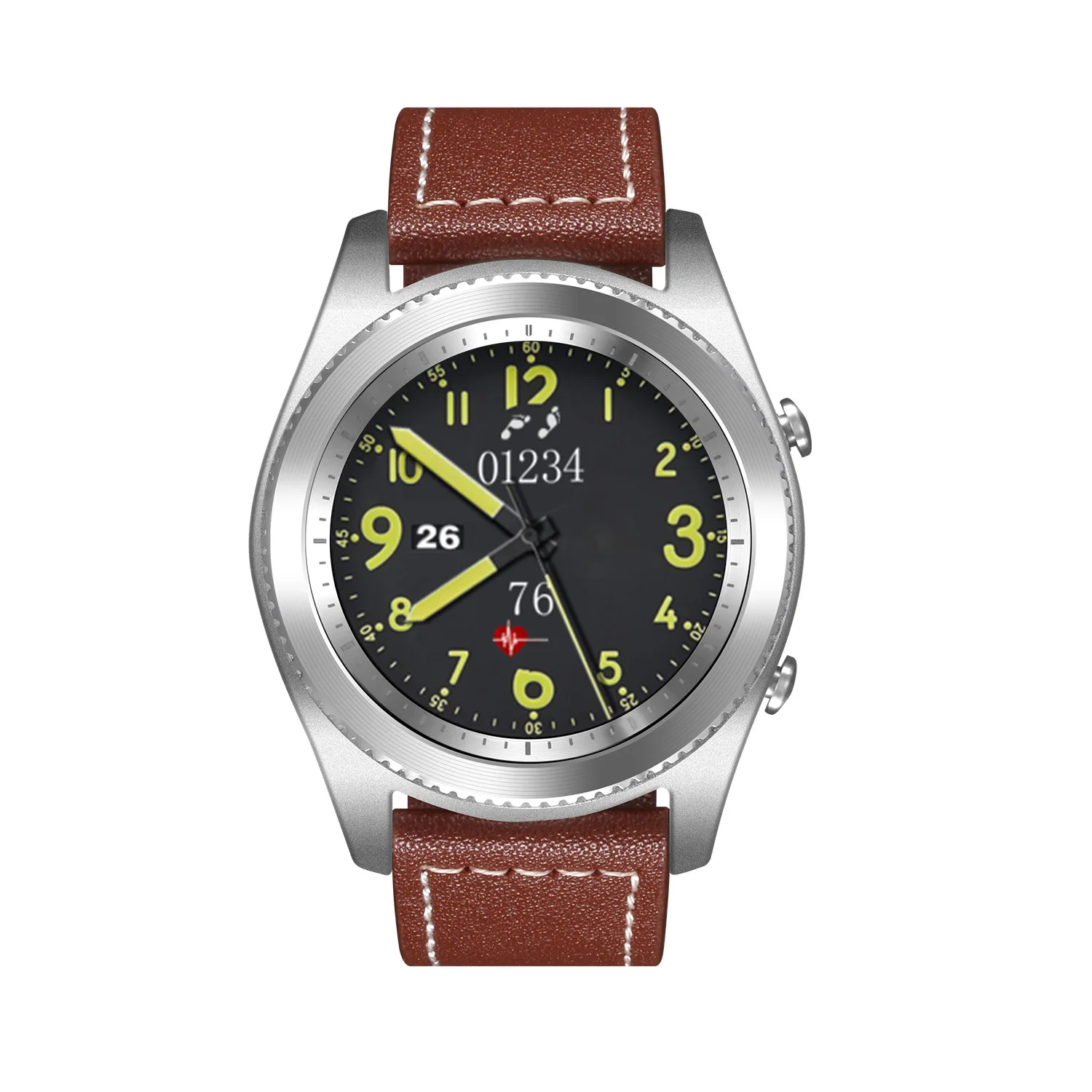 

New Style Bluetooth Smart Watch S9. Heart Rate Meter Step Sleep Monitoring Multi-functional Business Sports Watch