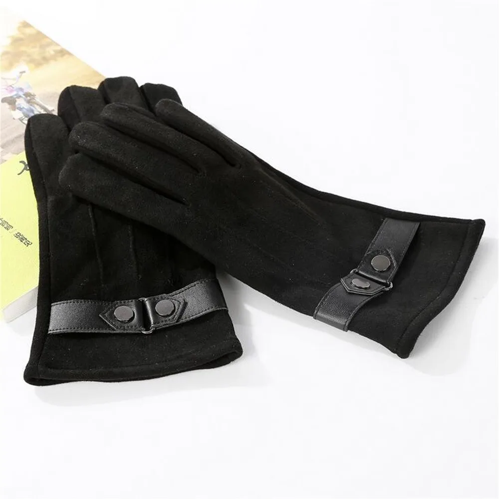 Женские зимние Термические перчатки унисекс с винтажным принтом, шерстяные женские зимние теплые перчатки, Подарочные варежки guantes