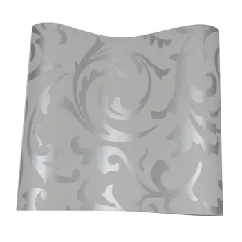 

Simple European Environmentally Friendly 3D Non-Woven Wallpaper Crocheted Leaves Wallpaper Gold 7033