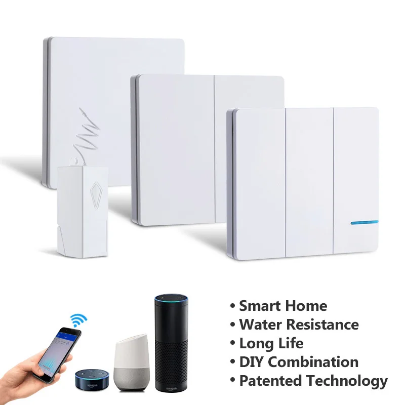  Remote Control Wireless Light Switch Tuya Smart Life APP WIFI RF Wall Switch Waterproof Alexa Echo  - 32915128811