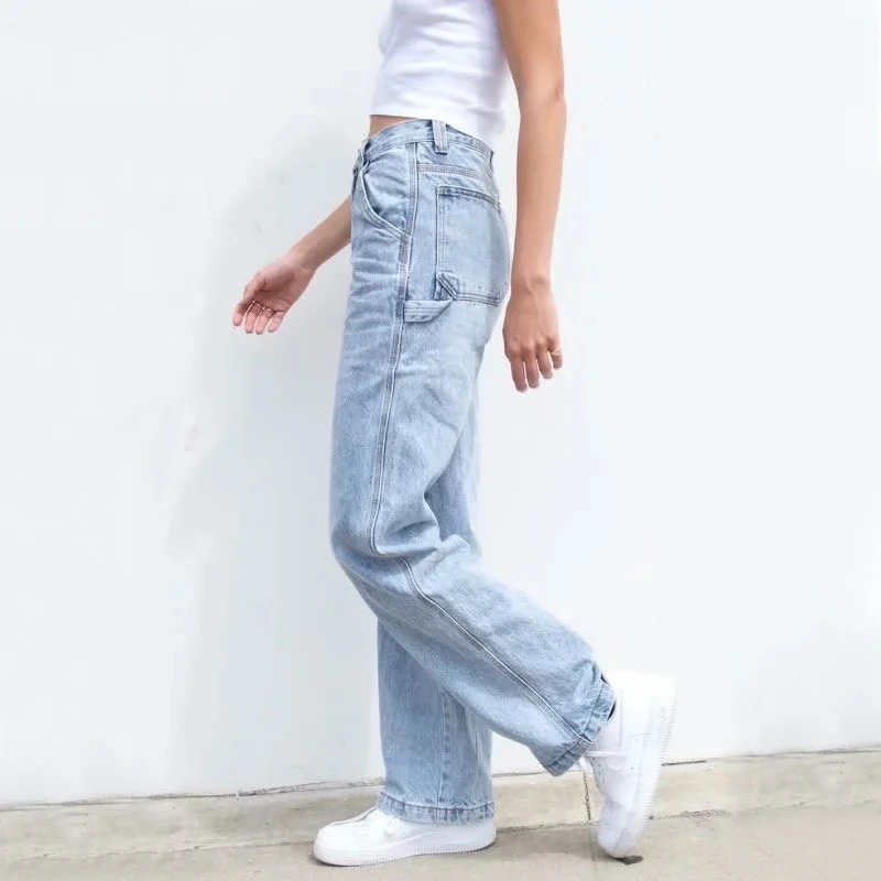 Women High-rise Relaxed Fit Denim Jeans 