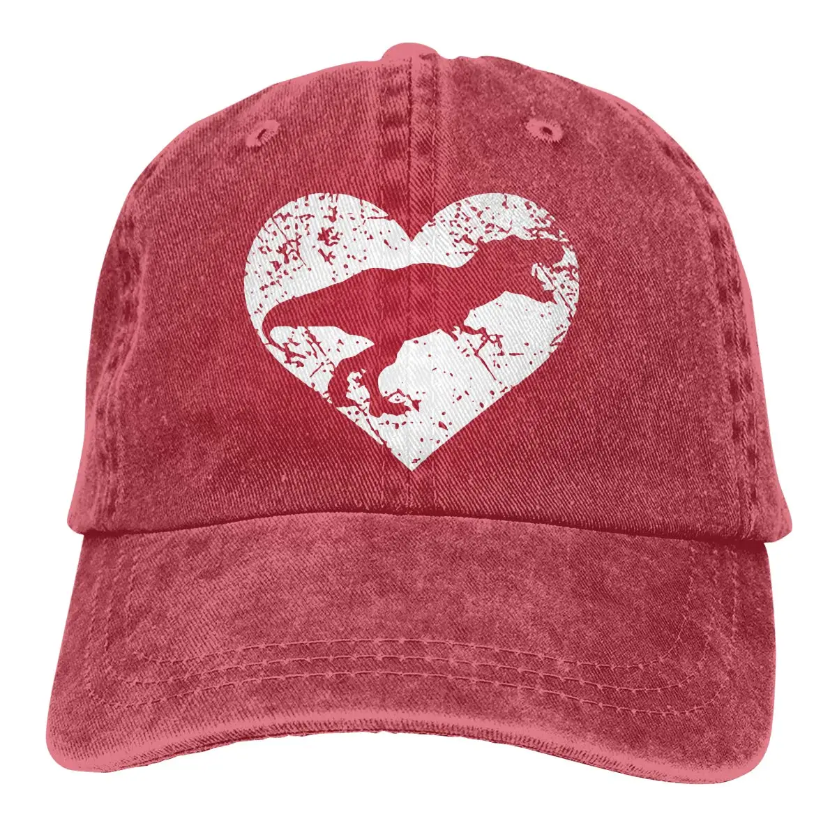 T Rex динозавр сердце бейсболка папа шляпа Регулируемая Кепка неструктурная Шапка Кепка с козырьком