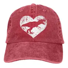 T Rex динозавр сердце бейсболка папа шляпа Регулируемая Кепка неструктурная Шапка Кепка с козырьком