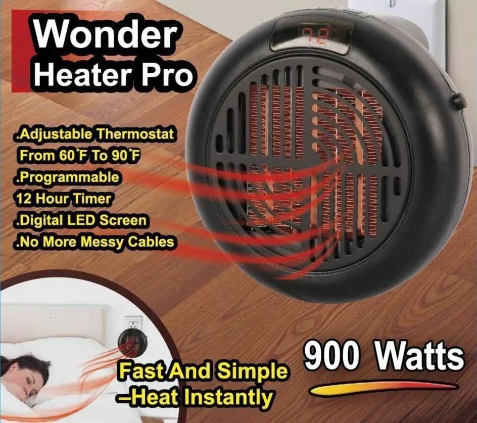 Электрический удобный нагреватель Портативный настенный Электрический нагреватель/грелка для рук горячий вентилятор Радиатор Warme регулируемый термостат