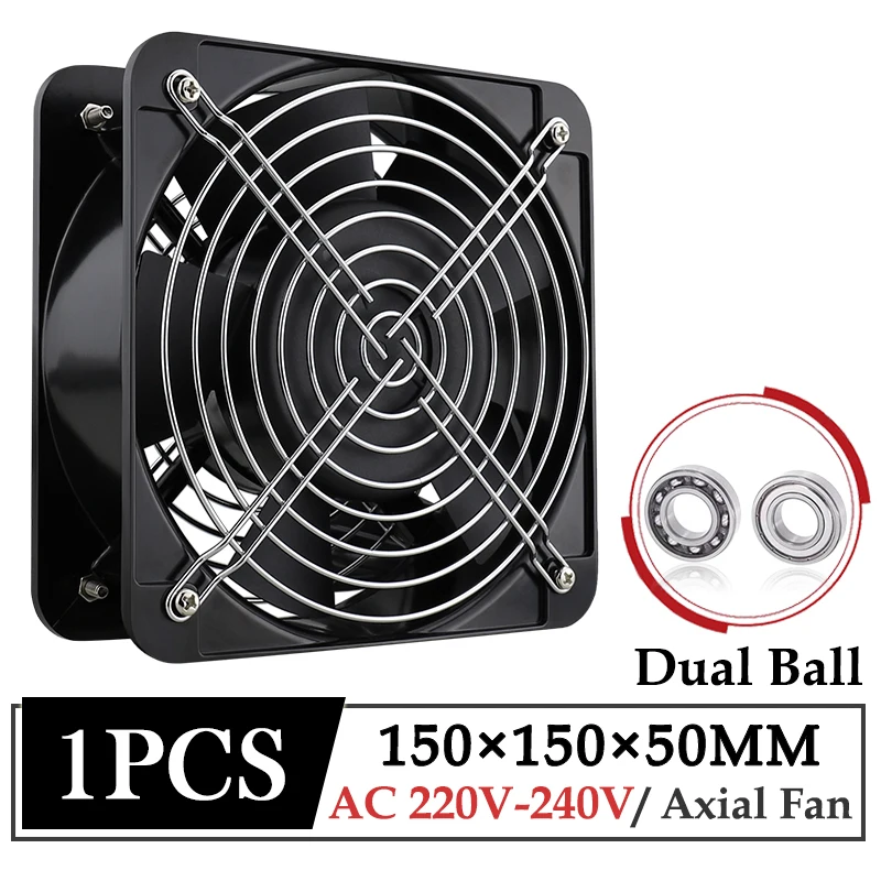 Gdstime 산업용 캐비닛 쿨러 팬, AC 220V 240V 팬, 150mm, 150x150x50mm, 15cm 대형 풍량 창고 라디에이터 팬, 1 개 Best5 Gdstime 산업용 캐비닛 쿨러 팬, AC 220V 240V 팬, 150mm, 150x150x50mm, 15cm 대형 풍량 창고 라디에이터 팬, 1 개 Best5