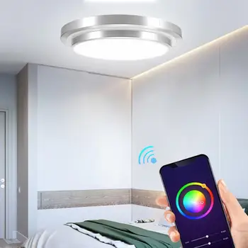 

Smart WiFi Ceiling Light Voice Control LED Lamp Lighting Fixture for Bedroom Sharing Function Compatible with Skycat Elves