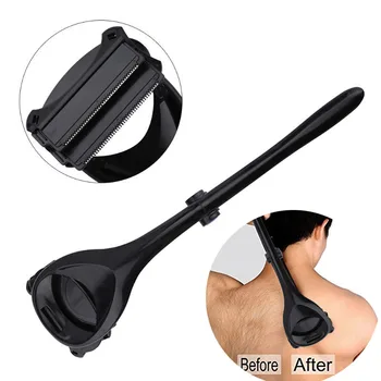 

Dropshipping Men Back Hair Shaver Two Head Blade Foldable Back Hair Shaver Trimmer Body Leg Razor Long Handle Removal Razors Bla