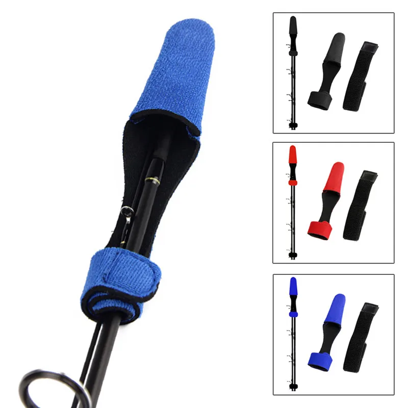 

2pcs/set Fishing Rod Covers Fish Rod Protector With Tie Wrapping Band Belt Fish Rod Accessories For Fishermen