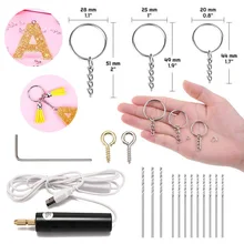 Diy mini furadeira elétrica usb alimentado handheld conjunto de broca giratória com torção brocas para metal madeira jóias caneta elétrica moedor