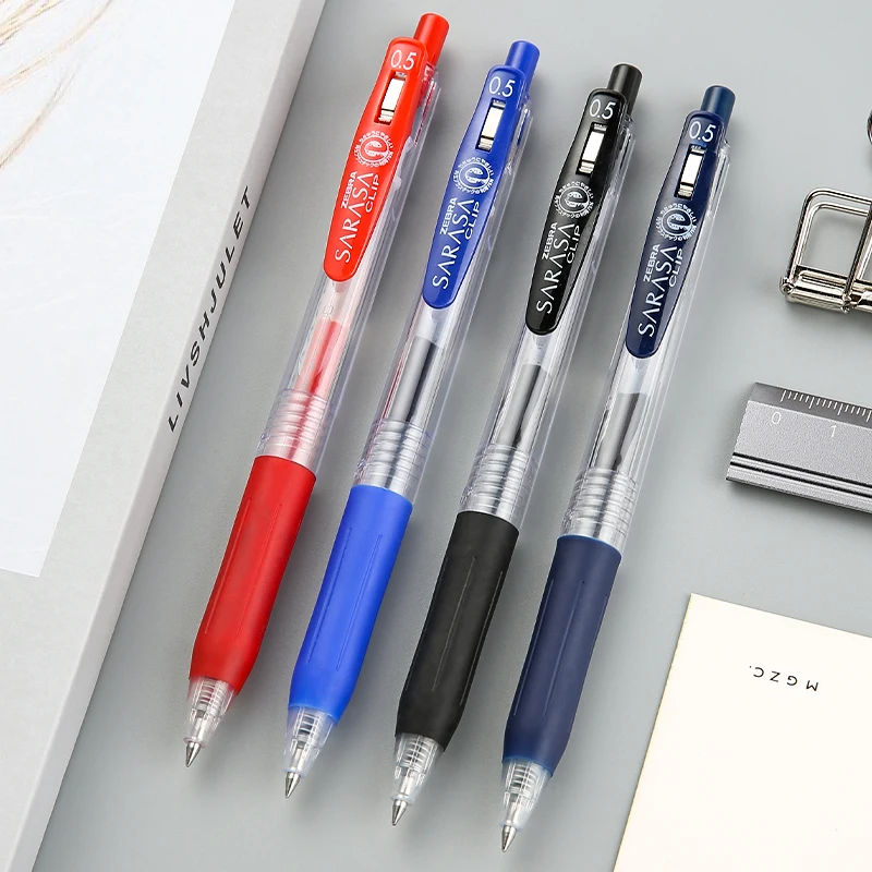 ZEBRA Retractable Gel Pen 0.5mm SARASA Clip Red Blue Black Japenese  Stationery Press Type Pen Student Test Pen School Supplies