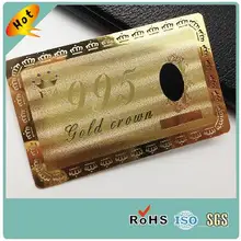 Заказной вырезанный позолоченный металлический VIP бизнес приглашение на свадьбу карты