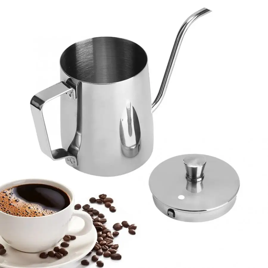 

Hot Sale Household Stainless Steel Coffee Pot Hand Drip Coffee Kettle Long Spout Kettle 350ml Teapot Drip Mocha Coffee Pot