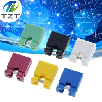 

100PCS Pitch jumper shorted cap & Headers & Wire Housings 2.54MM SHUNT Black yellow white green red blue