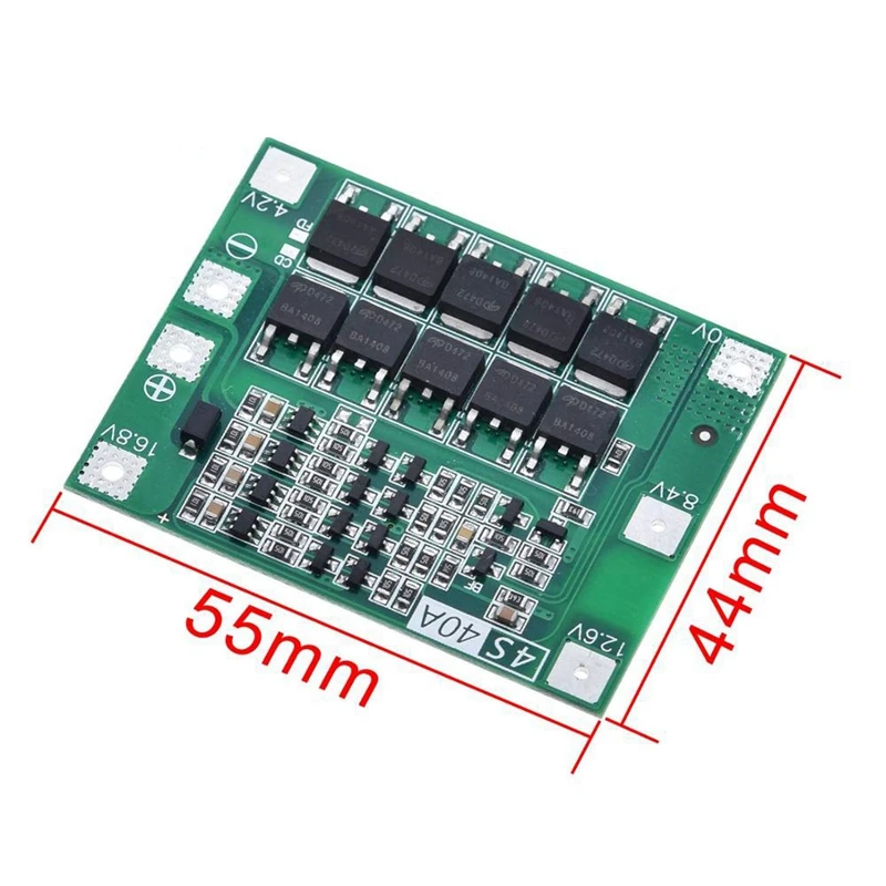 4S 40A литий-ионный аккумулятор 18650 зарядное устройство Pcb плата защиты BMS для сверлильного двигателя 14,8 V 16,8 V Lipo модуль