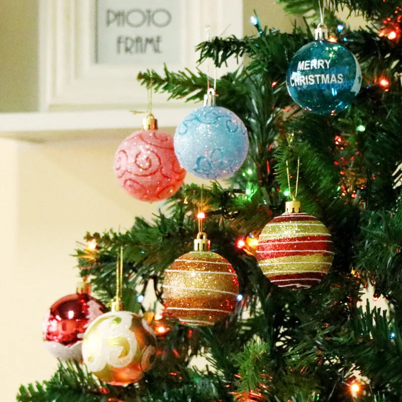 

24pcs/lot 6cm Christmas Tree Decor Ball Bauble Xmas Party Hanging Ball Ornament Decorations for Home Christmas Decorations Gift