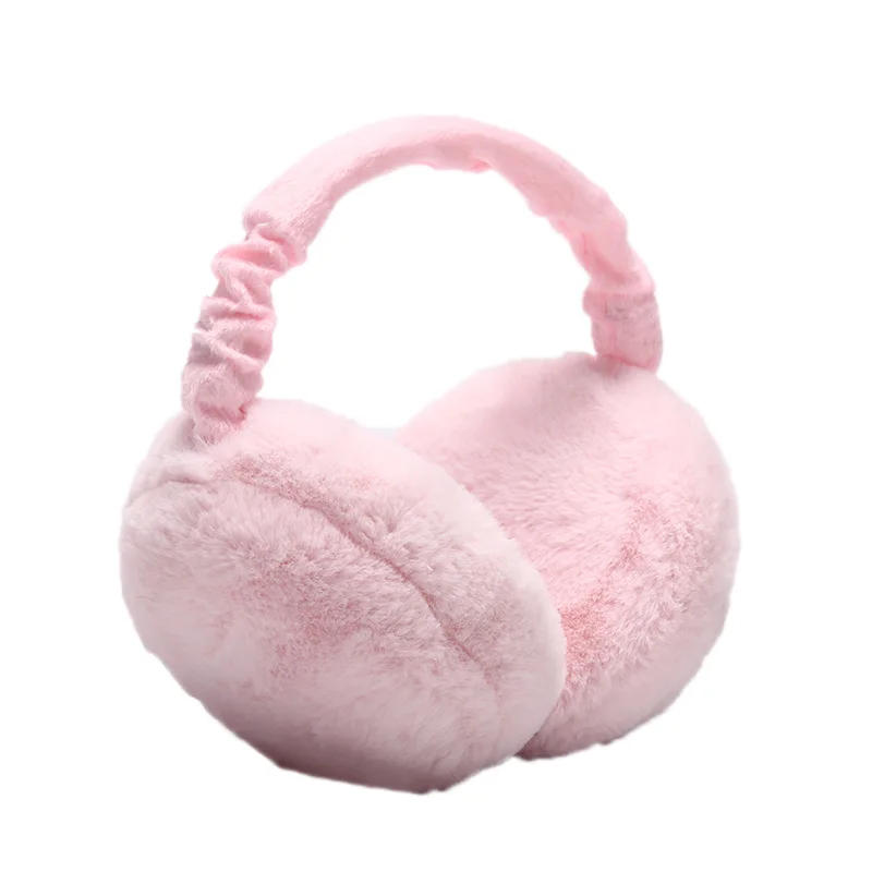 1 шт. модные милые наушники для женщин с искусственным кроличьим мехом, зимние теплые женские теплые наушники - Цвет: pink