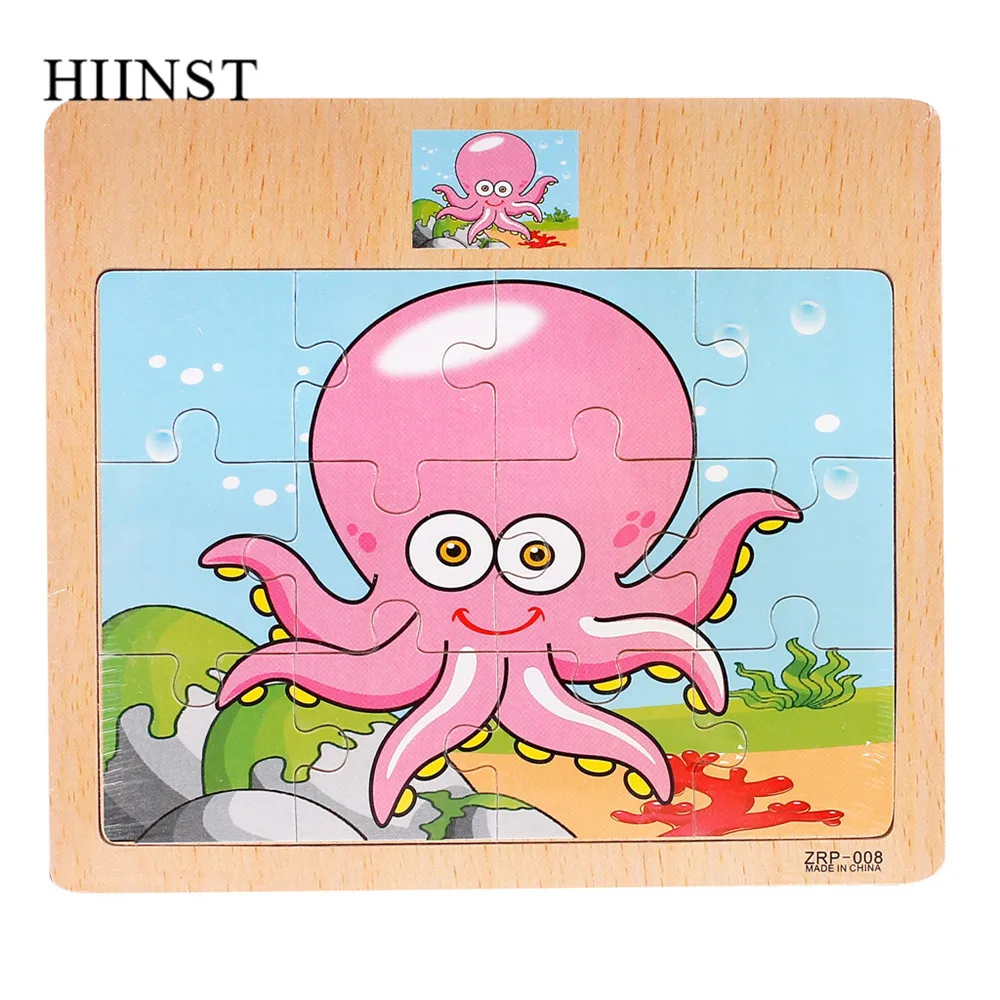 HIINST Обучающие игрушки, детские деревянные Мультяшные животные, детские развивающие игрушки-головоломки, игрушки для транспортировки, раннее развитие интеллекта